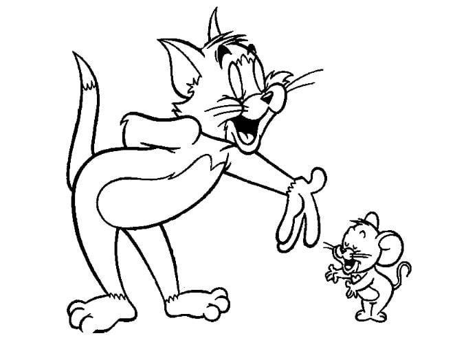 Tải tranh tô màu Tom và Jerry trong Tiệc Nướng