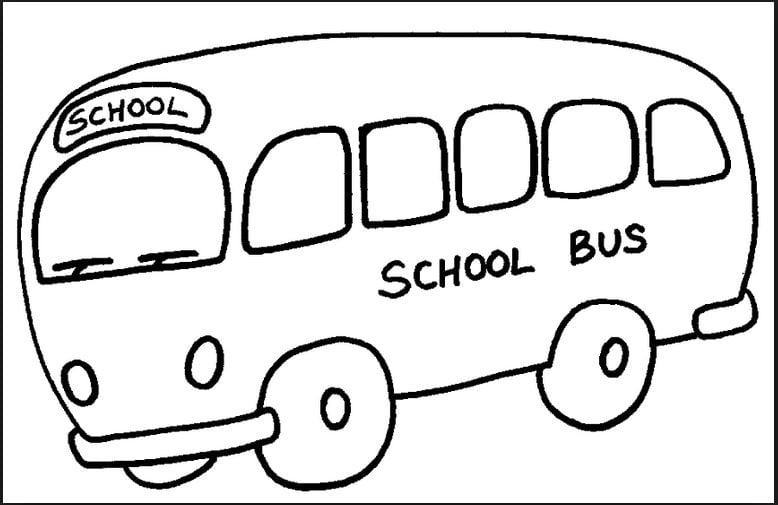 Mẫu tranh tô màu hình xe bus