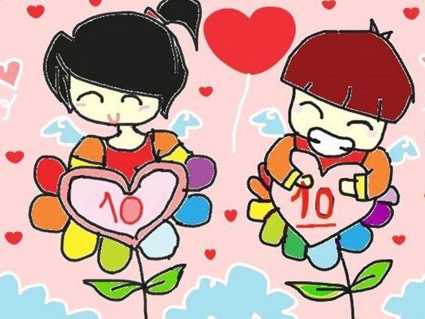 Tranh vẽ bông hoa điểm 10 của các con dành tặng cho cô giáo nhân ngày 8-3