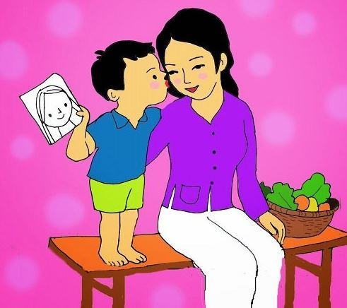 Bức tranh đầy ý nghĩa của đứa con dành tặng cho mẹ nhân ngày quốc tế phụ nữ
