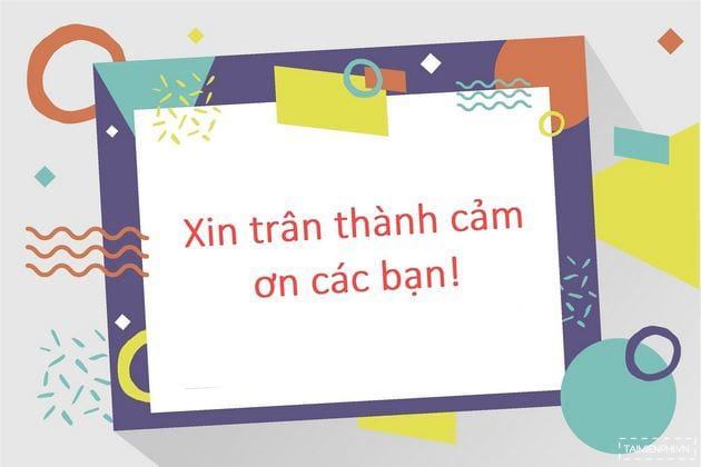 Hình ảnh cảm ơn trong silide Powerpoint thuyết trình - cảm ơn chân thành