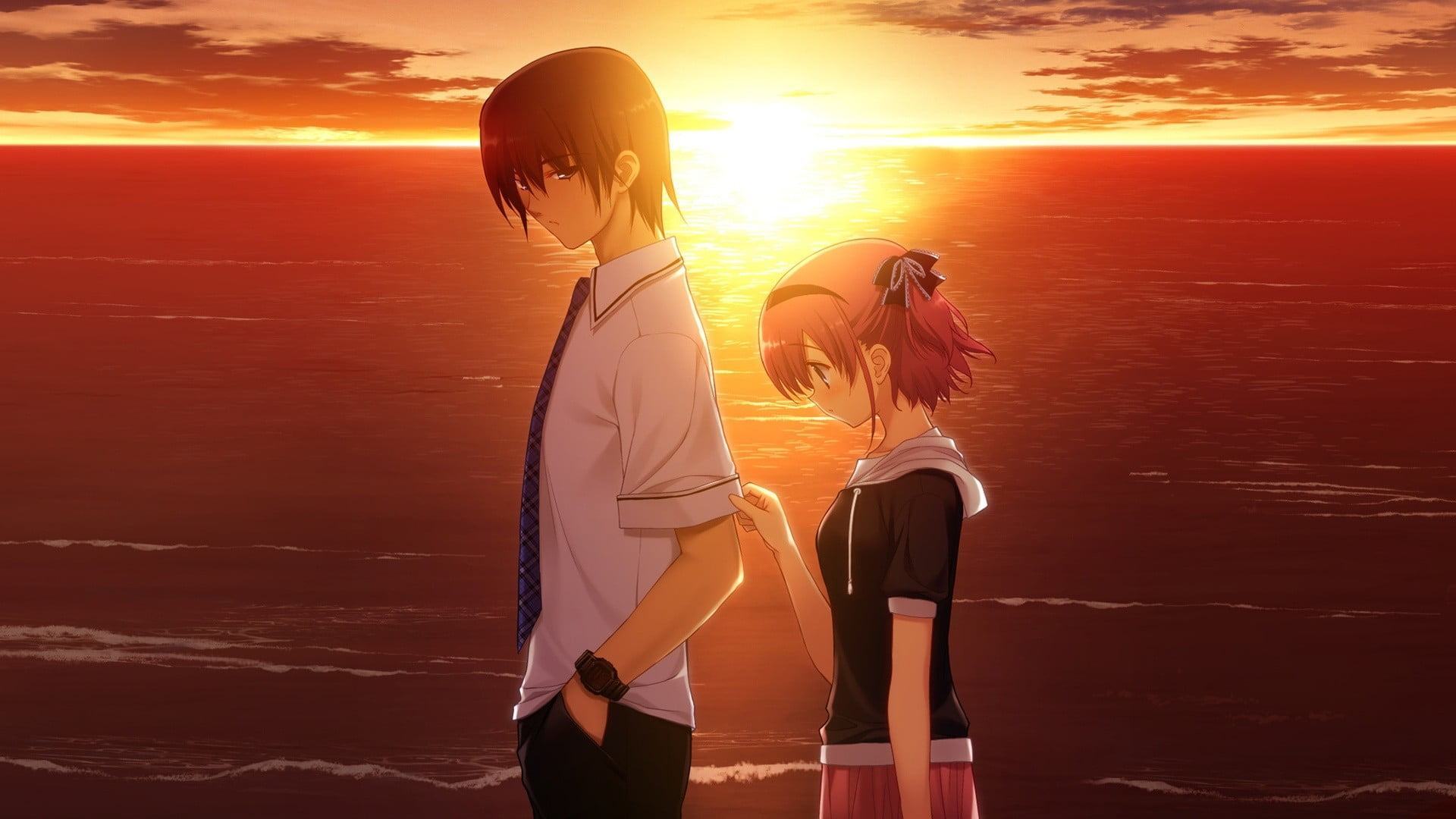 Hình ảnh Anime chuyện tình yêu của chàng và nàng khi hoàng hôn buông xuống
